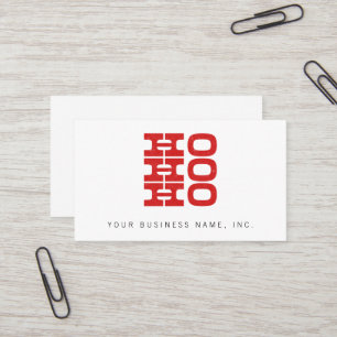Ho Ho Ho (letterpress stil) Visitkort