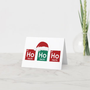Ho Ho Ho Ljuskårkemi Nerd Humor Helgkort