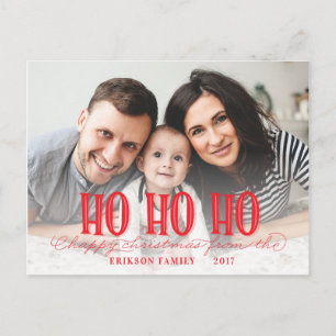 HO HO HO LYCKLIG JUL HELG VYKORT