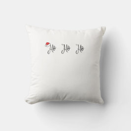 Ho Ho Ho med en röd julhatt Kudde