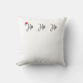 Ho Ho Ho med en röd julhatt Kudde