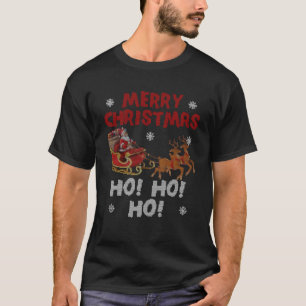 Ho Ho Ho med Santa Hat God jul Santa Cla T Shirt