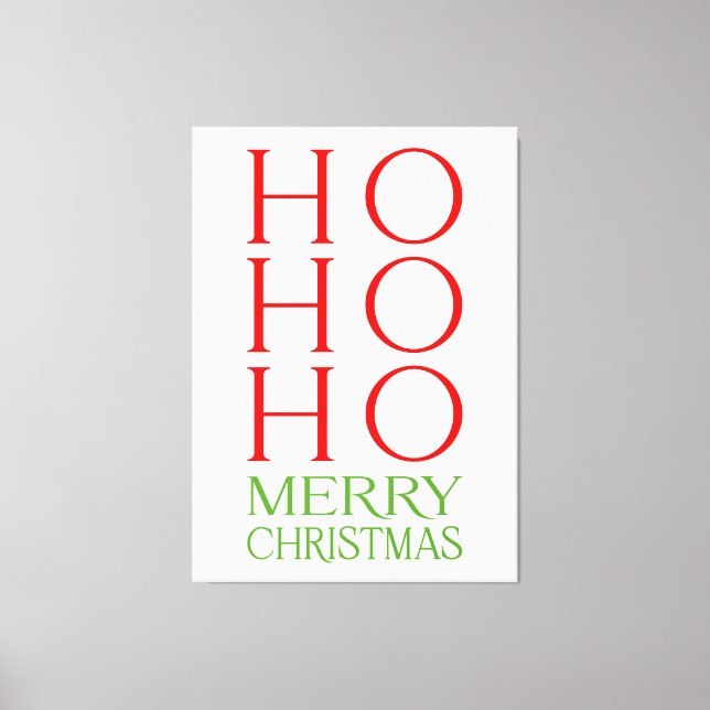 Ho Ho Ho Merry Christmas Canvastryck (Framsida)