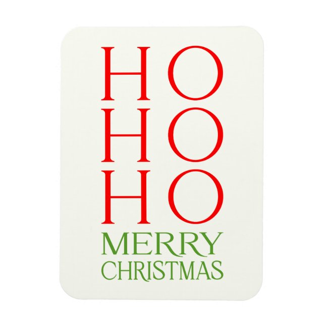 Ho Ho Ho Merry Christmas Magnet (Vertikal)