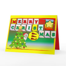 HO HO HO Merry Christmas & Santa Card