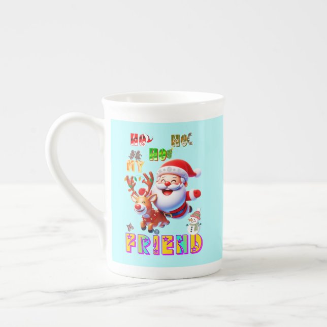 Ho Ho Ho Min Kära Vän Benporslin Mugg (Vänster)