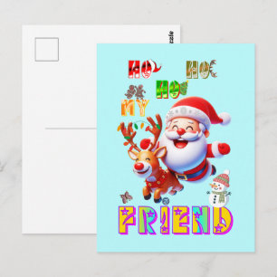 Ho Ho Ho Min Kära Vän Vykort