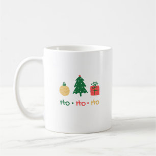 Ho ho ho minimalistisk glödande mugg