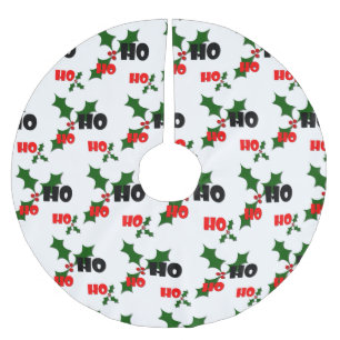 Ho Ho Ho Mistletoe Träd Skirt Julgransmatta Borstad Polyester