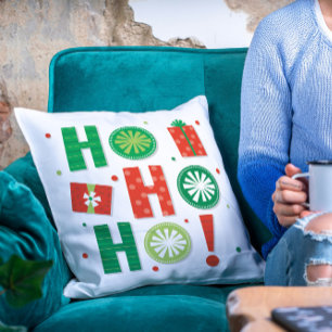 Ho Ho Ho Modern jul Kudde