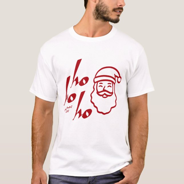Ho Ho Ho Modern Minimalism T Shirt (Framsida)