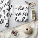 Ho Ho Ho Modern minimalistisk Hand plockade-jul Presentpapper<br><div class="desc">Backa dina gåvor med den här moderna och minimala Ho Ho-inslagningen papper.</div>