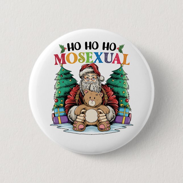 Ho Ho Ho Mosexual Gay Santa LGBTQ Gay Jul Knapp (Framsida)