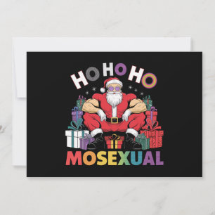 Ho Ho Ho Mosexuell Gay Jultomte LGBT Gay Pride Jul Inbjudningar