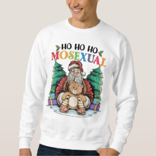 Ho Ho Ho Mosexuell Gay Santa LGBTQ Gay Jul Lång Ärmad Tröja