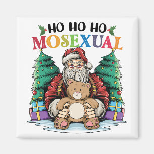 Ho Ho Ho Mosexuell Gay Santa LGBTQ Gay Jul Magnet