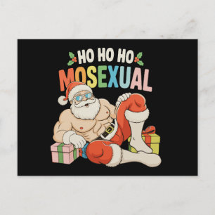 Ho Ho Ho Mosexuell Gay Tomte LGBT Pride Jul Helg Vykort