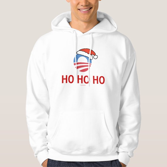Ho Ho Ho Obama Hoodie (Framsida)