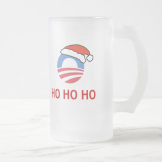 Ho Ho Ho Obama Stein Frostat Ölglas