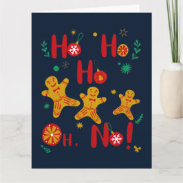 Ho Ho Ho Oh Nej! Söt Pepparkaksgubbe Kort