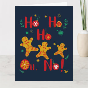 Ho Ho Ho Oh Nej! Söt Pepparkaksgubbe Kort