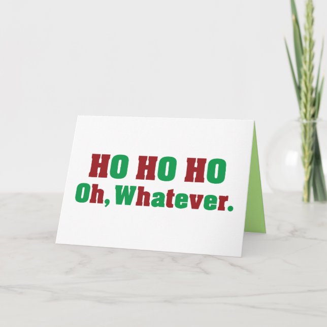 Ho Ho Ho Oh Spelar ingen roll Helgkort (Framsida)