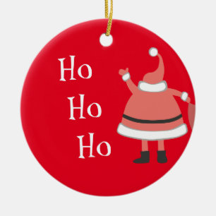 Ho Ho Ho Personlig Santa Julgransprydnad Keramik