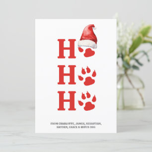 Ho Ho Ho-Personligen Hund Tass Julkort