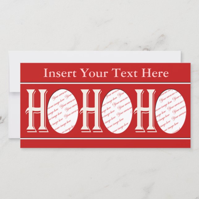 Ho Ho Ho Photo Card Julkort (Framsida)