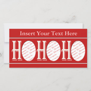 Ho Ho Ho Photo Card Julkort