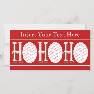 Ho Ho Ho Photo Card Julkort