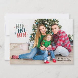 Ho, Ho, Ho, Photo Helgdag Card Julkort