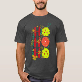 Ho Ho Ho Pickleball Retro-jul T Shirt