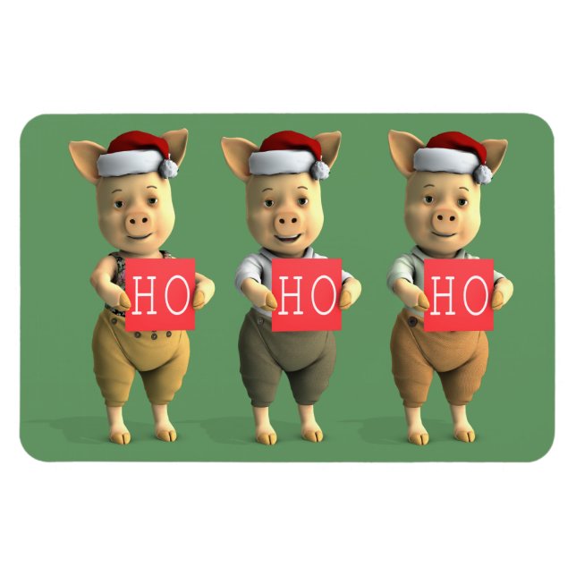 Ho Ho Ho Piglets Magnet (Horisontell)