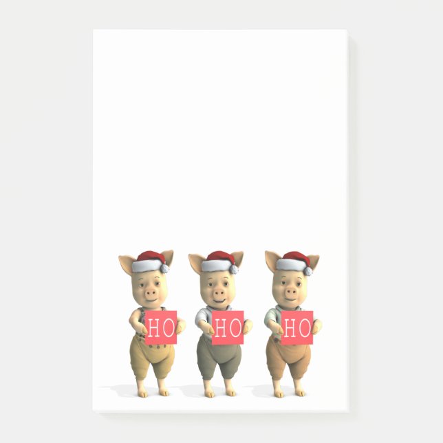Ho Ho Ho Piglets Post-it Block (Framsida)