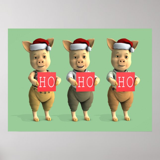 Ho Ho Ho Piglets Poster (Framsidan)