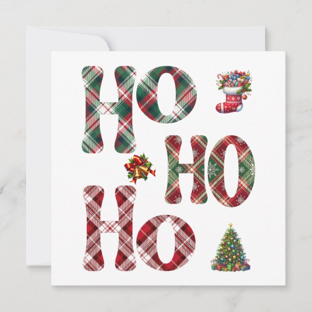 Ho Ho Ho Play-jul Inbjudningar (Framsida)