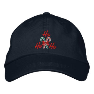 Ho Ho Ho Polkagrisars Embroidery Broderad Keps