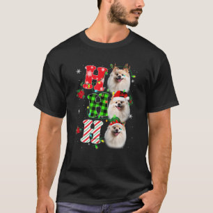 HO HO HO Pommern Rolig hund jul T Shirt