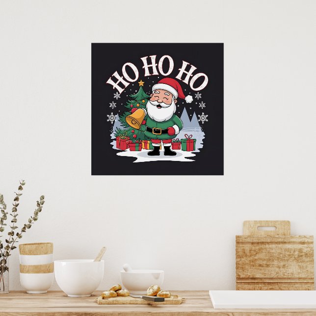 Ho Ho Ho Poster (Kök)