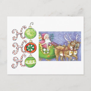 Ho! Ho! Ho! Postkort för jultomten och renhållaren Helg Vykort