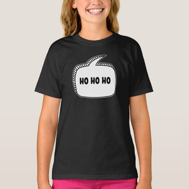 HO HO HO Pratbubbla T Shirt (Framsida)