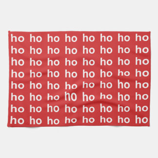 Ho-Ho-Ho Red-jul Kökshandduk