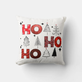 Ho Ho Ho Red Julgranar Winter Helgdagars Kudde