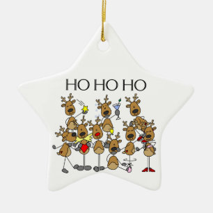 Ho Ho Ho Reindeer Keepsak Ornament
