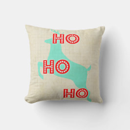 ho ho ho ren röd blå jul kudde