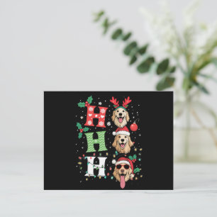 Ho Ho Ho Retrievers Gyllene Jul Helg Vykort