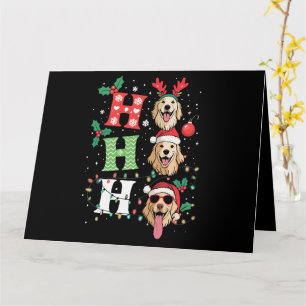 Ho Ho Ho Retrievers Gyllene Jul Kort