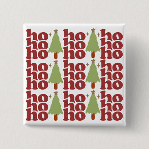Ho Ho Ho Retro Groovy-Helgdagar Knapp