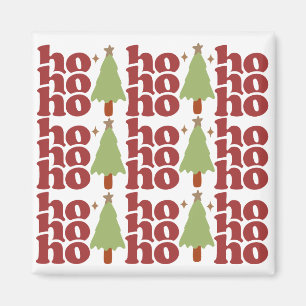 Ho Ho Ho Retro Groovy-Helgdagar Magnet